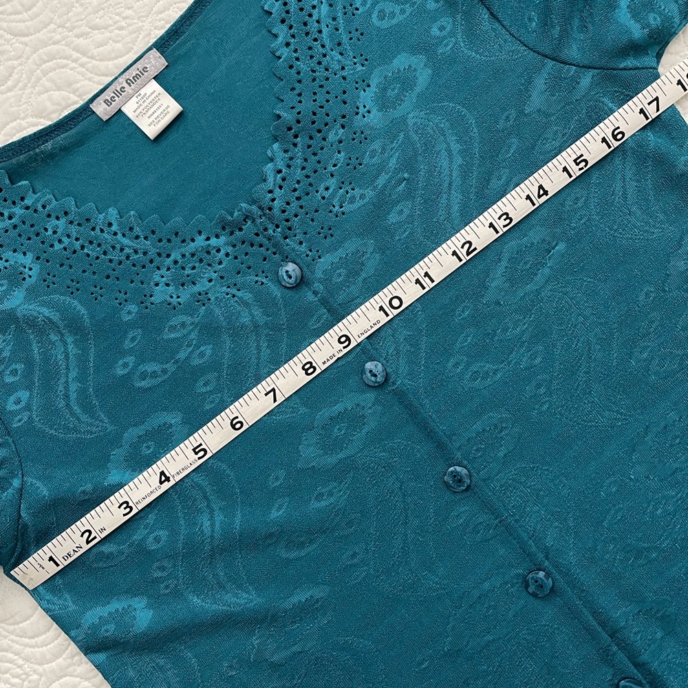 Rafaella Skirt Size 10 Midi Straight Colorful Floral and Belle Amie Shirt PM - Picture 15 of 16